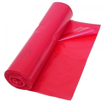 Pytel 70x110 50mi 25ks Červené - Úklidové a ochranné pomůcky Obalový materiál Pytle na odpad 40 - 60 Mi / slabé